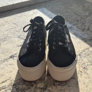 Women's Black Superga Sneakers